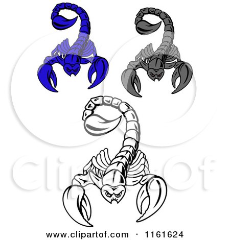 Clipart of Demonic Scorpions - Royalty Free Vector Illustration by Vector Tradition SM