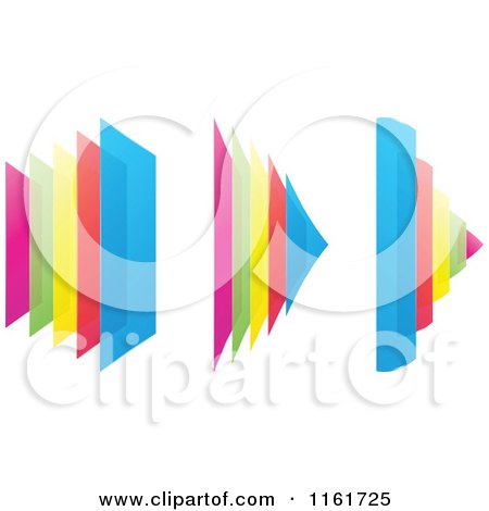Clipart of Colorful Squares and Pyramids - Royalty Free Vector Illustration by Andrei Marincas