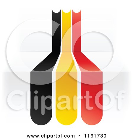 Clipart of a Belgium Flag over 3d Steps - Royalty Free Vector Illustration by Andrei Marincas