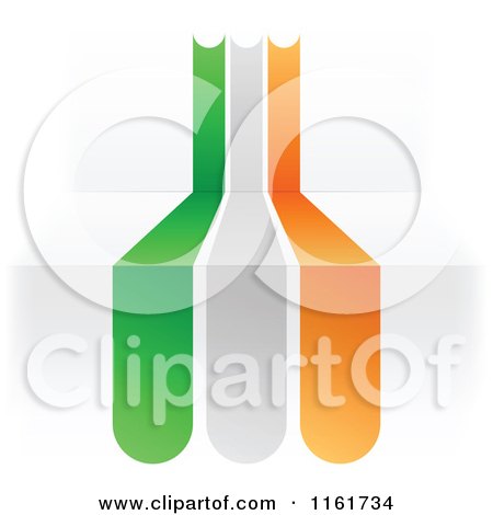 Clipart of an Ireland Flag over 3d Steps - Royalty Free Vector Illustration by Andrei Marincas
