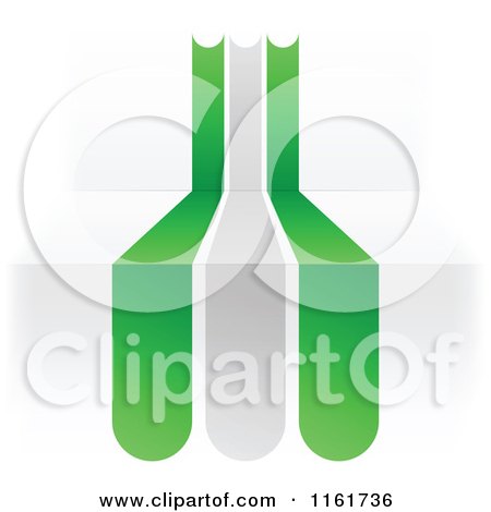 Clipart of a Nigerian Flag over 3d Steps - Royalty Free Vector Illustration by Andrei Marincas