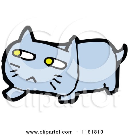 Cartoon of a Cat - Royalty Free Vector Illustration by lineartestpilot