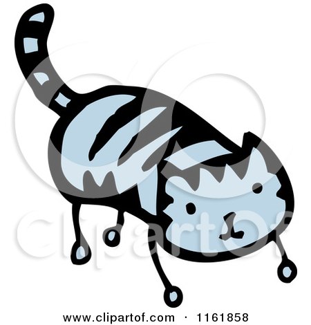 Cartoon of a Cat - Royalty Free Vector Illustration by lineartestpilot