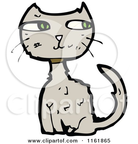 Cartoon of a Cat - Royalty Free Vector Illustration by lineartestpilot