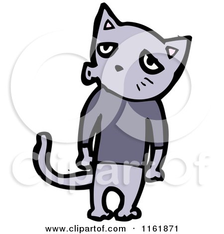 Cartoon of a Cat - Royalty Free Vector Illustration by lineartestpilot