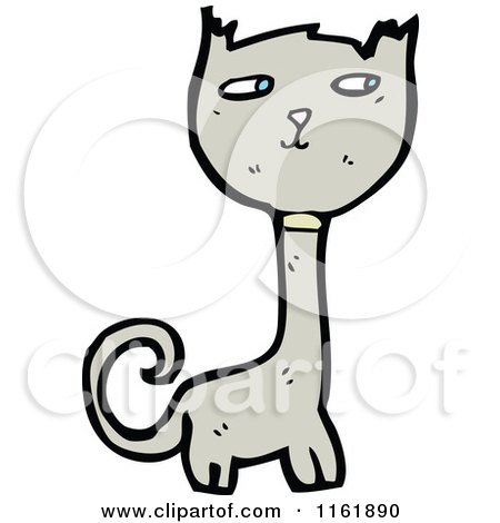 Cartoon of a Cat - Royalty Free Vector Illustration by lineartestpilot