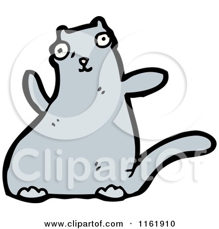 Cartoon of a Cat - Royalty Free Vector Illustration by lineartestpilot