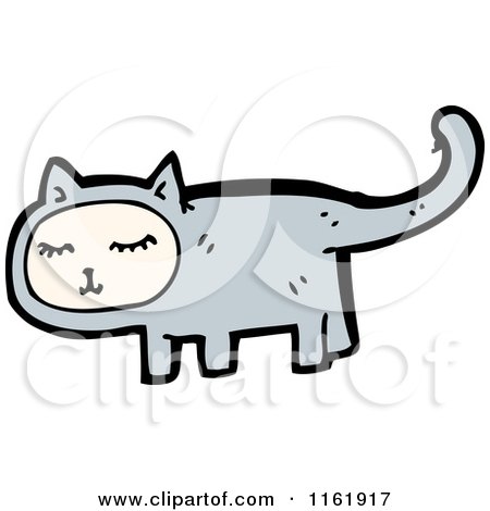 Cartoon of a Cat - Royalty Free Vector Illustration by lineartestpilot