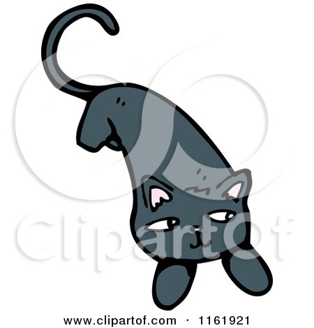 Cartoon of a Cat - Royalty Free Vector Illustration by lineartestpilot