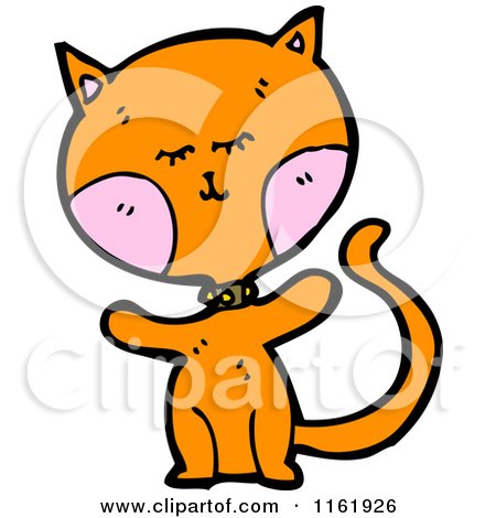 Cartoon of a Ginger Cat - Royalty Free Vector Illustration by lineartestpilot