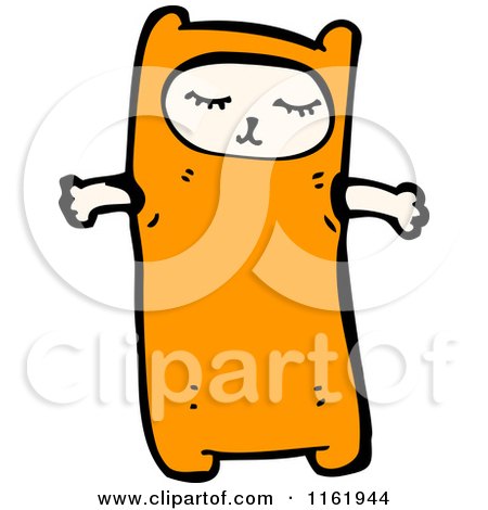 Cartoon of a Ginger Cat - Royalty Free Vector Illustration by lineartestpilot