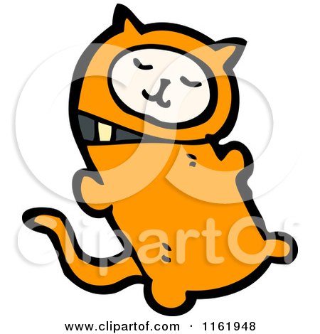 Cartoon of a Ginger Cat - Royalty Free Vector Illustration by lineartestpilot