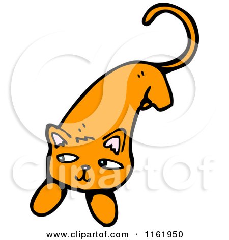 Cartoon of a Ginger Cat - Royalty Free Vector Illustration by lineartestpilot