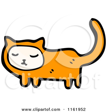 Cartoon of a Ginger Cat - Royalty Free Vector Illustration by lineartestpilot