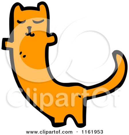 Cartoon of a Ginger Cat - Royalty Free Vector Illustration by lineartestpilot