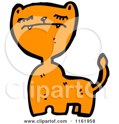 Cartoon of a Ginger Cat - Royalty Free Vector Illustration by lineartestpilot