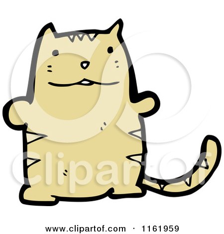 Cartoon of a Cat - Royalty Free Vector Illustration by lineartestpilot