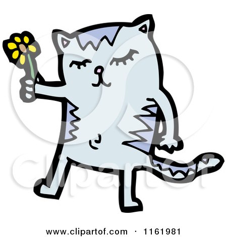 Cartoon of a Cat - Royalty Free Vector Illustration by lineartestpilot