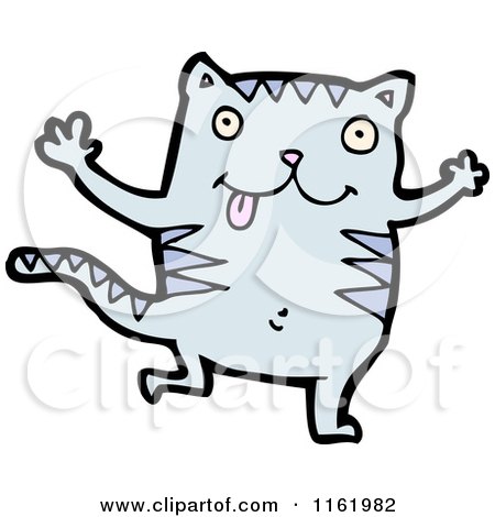 Cartoon of a Cat - Royalty Free Vector Illustration by lineartestpilot