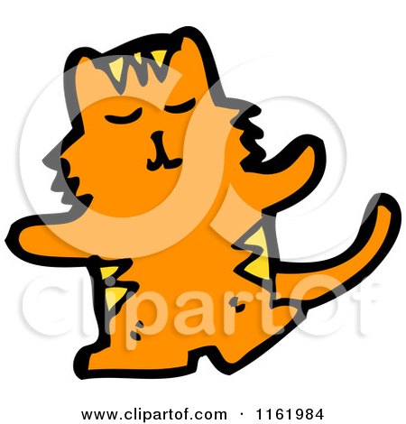 Cartoon of a Ginger Cat - Royalty Free Vector Illustration by lineartestpilot