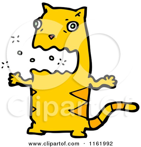 Cartoon of a Ginger Cat - Royalty Free Vector Illustration by lineartestpilot