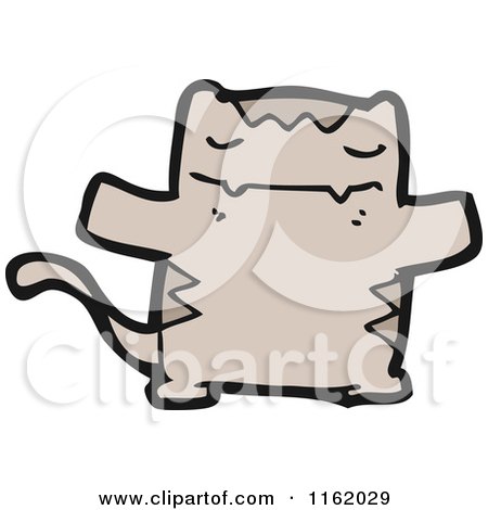 Cartoon of a Cat - Royalty Free Vector Illustration by lineartestpilot