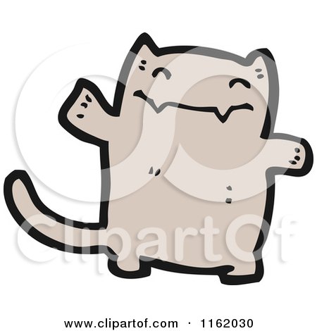 Cartoon of a Cat - Royalty Free Vector Illustration by lineartestpilot