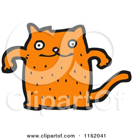 Cartoon of a Ginger Cat - Royalty Free Vector Illustration by lineartestpilot