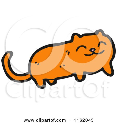 Cartoon of a Ginger Cat - Royalty Free Vector Illustration by lineartestpilot