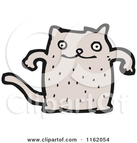 Cartoon of a Cat - Royalty Free Vector Illustration by lineartestpilot