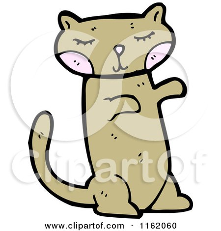 Cartoon of a Cat - Royalty Free Vector Illustration by lineartestpilot