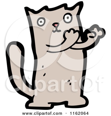 Cartoon of a Cat - Royalty Free Vector Illustration by lineartestpilot