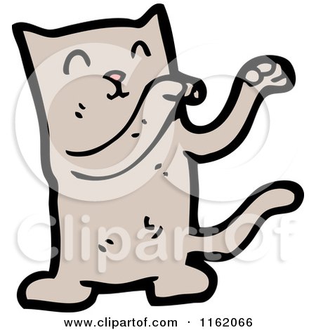 Cartoon of a Cat - Royalty Free Vector Illustration by lineartestpilot