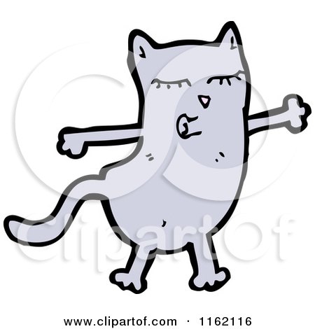 Cartoon of a Cat - Royalty Free Vector Illustration by lineartestpilot