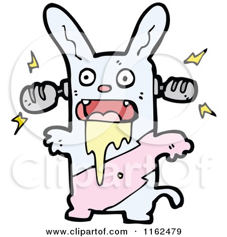 Cartoon of a Zombie Rabbit - Royalty Free Vector Illustration by lineartestpilot