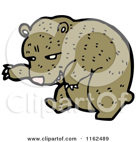 Cartoon of a Brown Bear - Royalty Free Vector Illustration by lineartestpilot