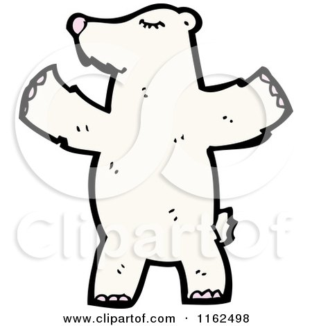 Cartoon of a Polar Bear - Royalty Free Vector Illustration by lineartestpilot