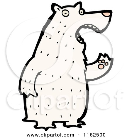 Cartoon of a Polar Bear - Royalty Free Vector Illustration by lineartestpilot