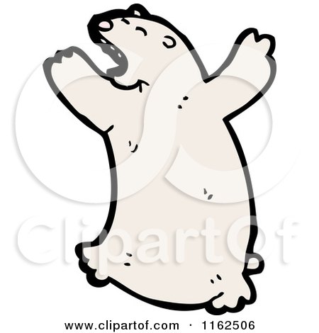 Cartoon of a Polar Bear - Royalty Free Vector Illustration by lineartestpilot