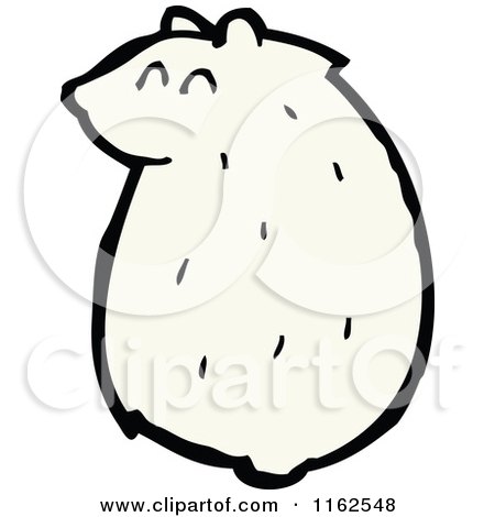 Cartoon of a Polar Bear Sitting - Royalty Free Vector Illustration by lineartestpilot