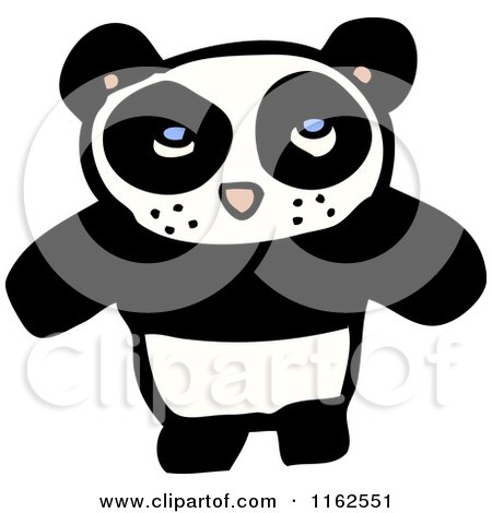 Cartoon of a Panda - Royalty Free Vector Illustration by lineartestpilot
