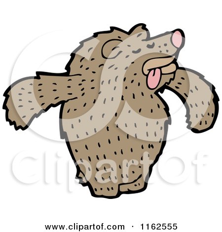 Cartoon of a Brown Bear - Royalty Free Vector Illustration by lineartestpilot