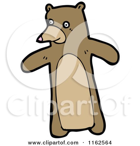 Cartoon of a Brown Bear - Royalty Free Vector Illustration by lineartestpilot