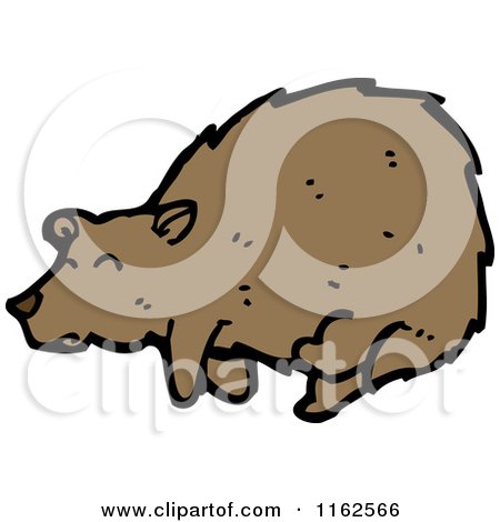 Cartoon of a Brown Bear - Royalty Free Vector Illustration by lineartestpilot