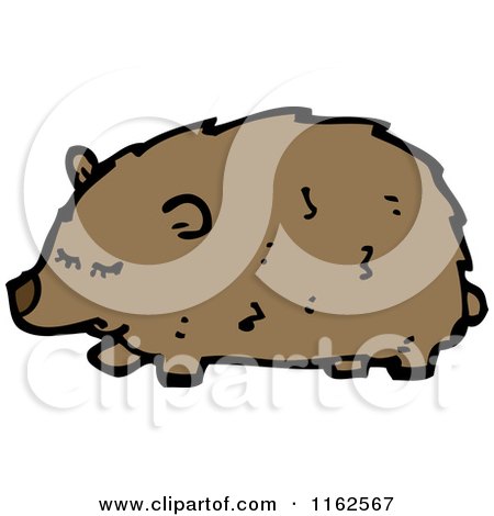 Cartoon of a Brown Bear - Royalty Free Vector Illustration by lineartestpilot