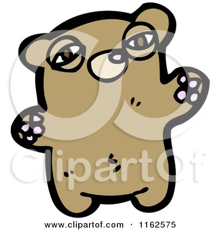 Cartoon of a Brown Bear - Royalty Free Vector Illustration by lineartestpilot