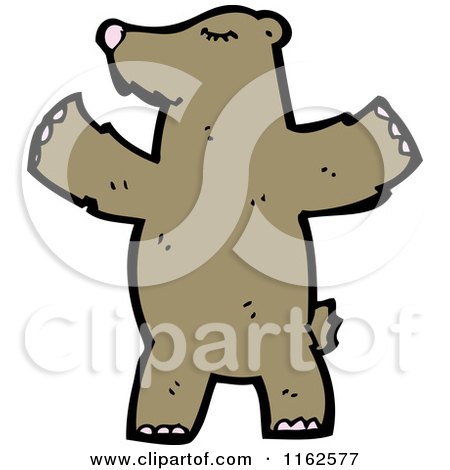 Cartoon of a Brown Bear - Royalty Free Vector Illustration by lineartestpilot