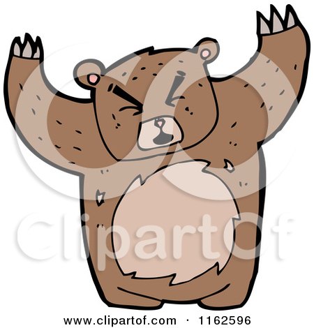 Cartoon of a Brown Bear - Royalty Free Vector Illustration by lineartestpilot