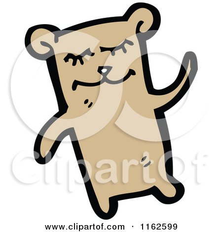 Cartoon of a Brown Bear - Royalty Free Vector Illustration by lineartestpilot