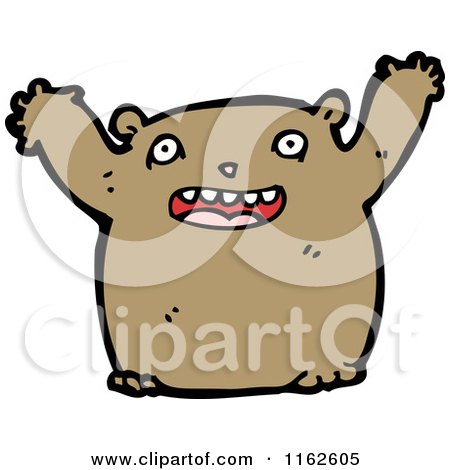 Cartoon of a Brown Bear - Royalty Free Vector Illustration by lineartestpilot